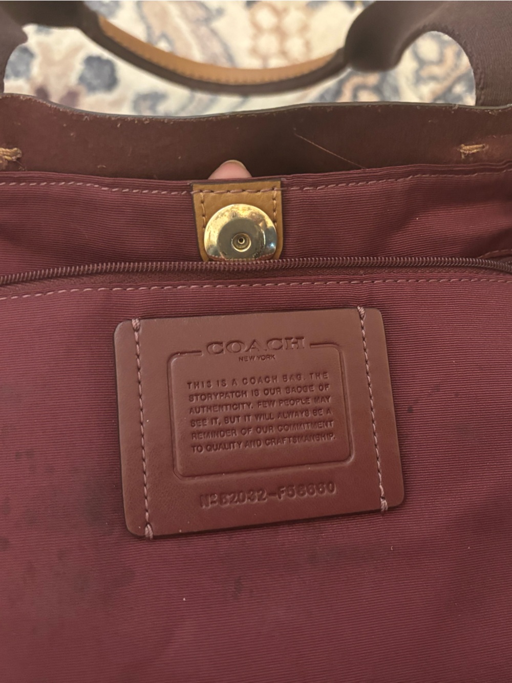Coach Derby tote tan leather - Picture 4 of 6